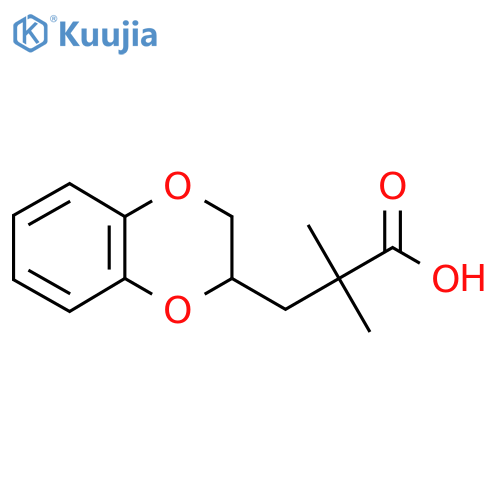 3-(2,3-dihydro-1,4-benzodioxin-2-yl)-2,2-dimethylpropanoic acid structure