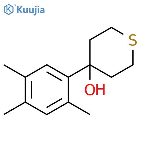 2H-Thiopyran-4-ol, tetrahydro-4-(2,4,5-trimethylphenyl)- structure