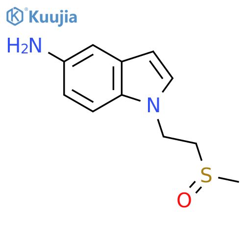 1-(2-methanesulfinylethyl)-1H-indol-5-amine structure