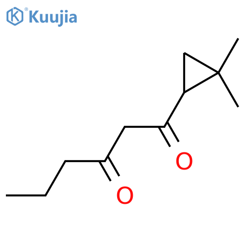 1-(2,2-dimethylcyclopropyl)hexane-1,3-dione structure