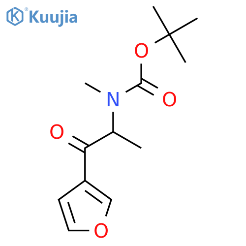 tert-butyl N-[1-(furan-3-yl)-1-oxopropan-2-yl]-N-methylcarbamate structure
