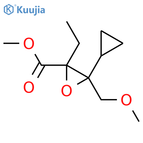 Methyl 3-cyclopropyl-2-ethyl-3-(methoxymethyl)oxirane-2-carboxylate structure