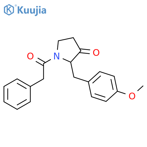3-Pyrrolidinone, 2-[(4-methoxyphenyl)methyl]-1-(phenylacetyl)- structure
