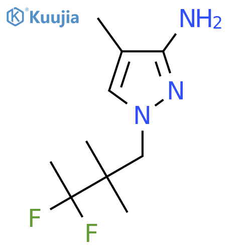 1-(3,3-difluoro-2,2-dimethylbutyl)-4-methyl-1H-pyrazol-3-amine structure
