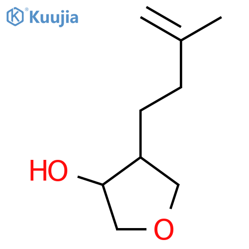 4-(3-methylbut-3-en-1-yl)oxolan-3-ol structure