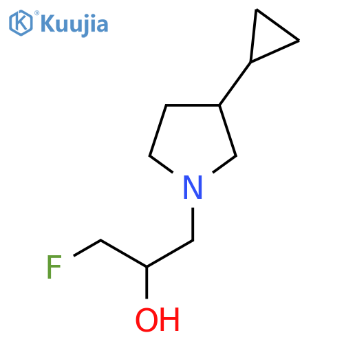 1-(3-cyclopropylpyrrolidin-1-yl)-3-fluoropropan-2-ol structure