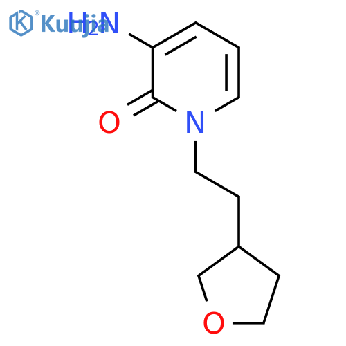 3-amino-1-2-(oxolan-3-yl)ethyl-1,2-dihydropyridin-2-one structure