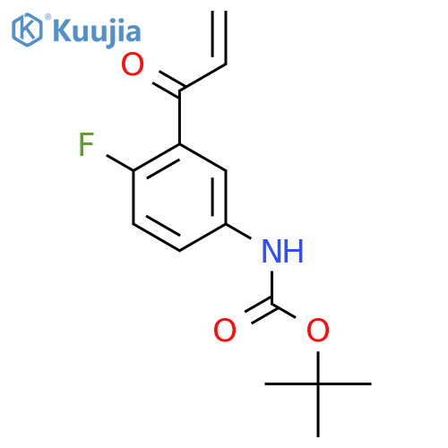tert-butyl N-4-fluoro-3-(prop-2-enoyl)phenylcarbamate structure