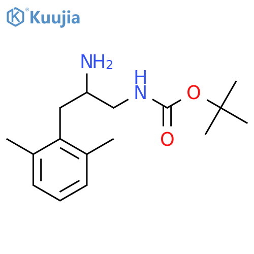 tert-butyl N-2-amino-3-(2,6-dimethylphenyl)propylcarbamate structure