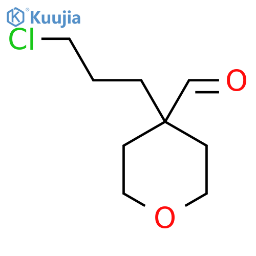 4-(3-chloropropyl)oxane-4-carbaldehyde structure