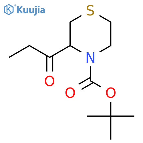 Tert-butyl 3-propanoylthiomorpholine-4-carboxylate structure