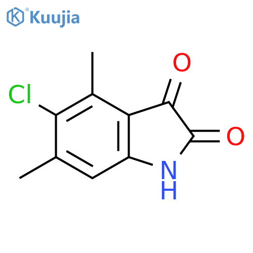 5-chloro-4,6-dimethyl-2,3-dihydro-1H-indole-2,3-dione structure