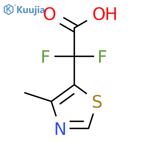 2,2-difluoro-2-(4-methyl-1,3-thiazol-5-yl)acetic acid structure