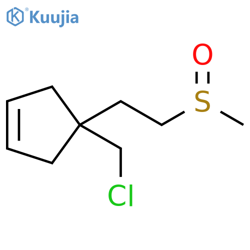 Cyclopentene, 4-(chloromethyl)-4-[2-(methylsulfinyl)ethyl]- structure