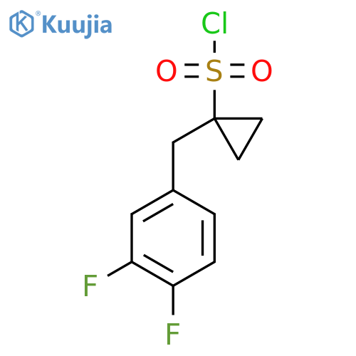 1-(3,4-difluorophenyl)methylcyclopropane-1-sulfonyl chloride structure