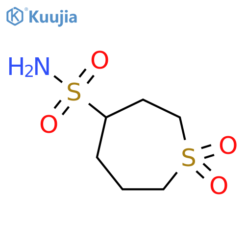 4-Thiepanesulfonamide, 1,1-dioxide structure