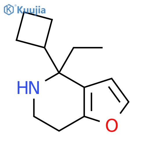 4-cyclobutyl-4-ethyl-4H,5H,6H,7H-furo3,2-cpyridine structure
