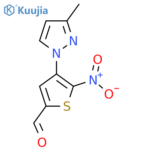 4-(3-methyl-1H-pyrazol-1-yl)-5-nitrothiophene-2-carbaldehyde structure