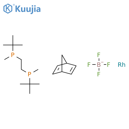 (S,S)-1,2-Bis(tert-butyl)methylphosphinoethaneeta-(2,5-norbornadiene)rhodium(I) Tetrafluoroborate structure