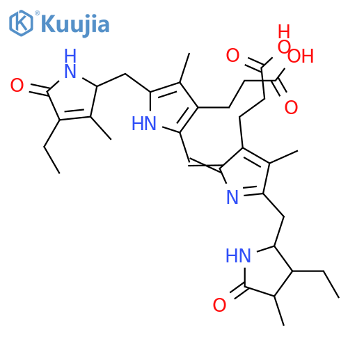 21H-Biline-8,12-dipropanoic acid, 3,18-diethyl-1,2,3,4,5,15,16,19,22,24-decahydro-2,7,13,17-tetramethyl-1,19-dioxo-, (2R,3R,4S,16S)- (9CI) structure