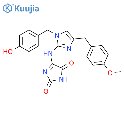 1H-Imidazole-2,5-dione, 4-[[1-[(4-hydroxyphenyl)methyl]-4-[(4-methoxyphenyl)methyl]-1H-imidazol-2-yl]amino]- structure