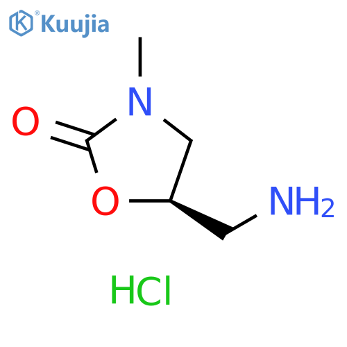(5R)-5-(aminomethyl)-3-methyl-1,3-oxazolidin-2-one hydrochloride structure