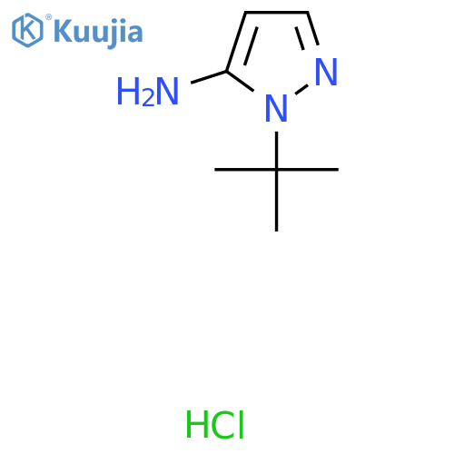 1-tert-butyl-1H-pyrazol-5-amine hydrochloride structure