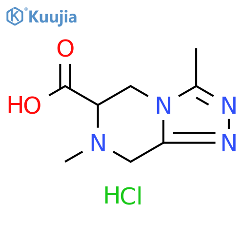 3,7-dimethyl-5H,6H,7H,8H-1,2,4triazolo4,3-apyrazine-6-carboxylic acid dihydrochloride structure