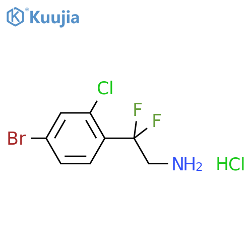 2-(4-Bromo-2-chlorophenyl)-2,2-difluoroethan-1-amine hydrochloride structure
