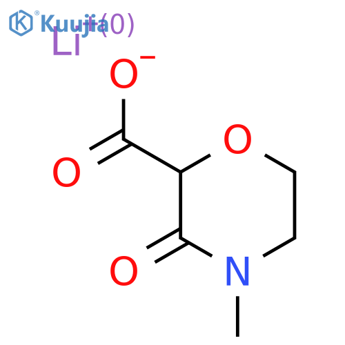 Lithium(1+) ion 4-methyl-3-oxomorpholine-2-carboxylate structure