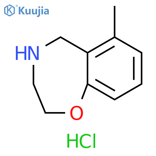 6-methyl-2,3,4,5-tetrahydro-1,4-benzoxazepine hydrochloride structure