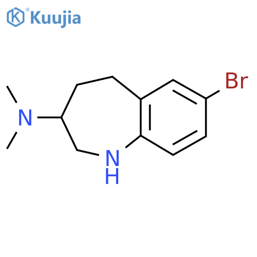 7-bromo-N,N-dimethyl-2,3,4,5-tetrahydro-1H-1-benzazepin-3-amine structure