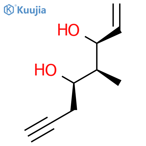 1-Octen-7-yne-3,5-diol, 4-methyl-, (3S,4S,5R)- structure