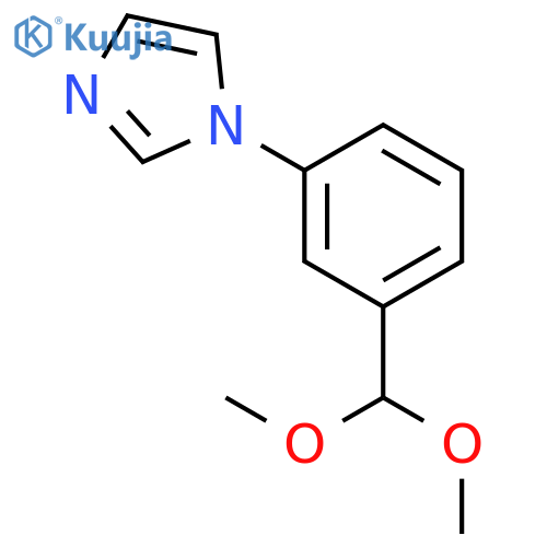 1H-Imidazole, 1-[3-(dimethoxymethyl)phenyl]- structure