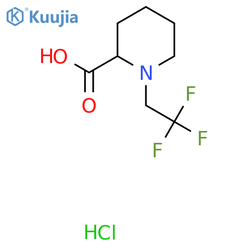 1-(2,2,2-Trifluoroethyl)piperidine-2-carboxylic acid hydrochloride structure