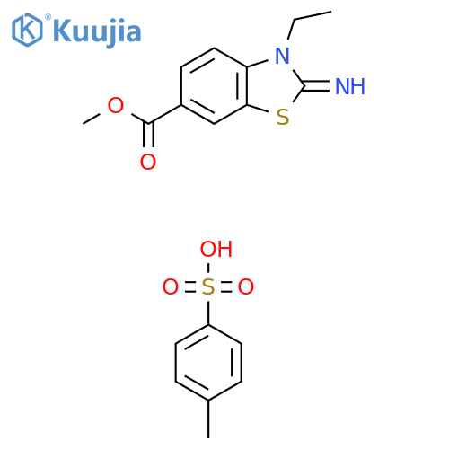 Methyl 3-ethyl-2-imino-2,3-dihydrobenzo[d]thiazole-6-carboxylate 4-methylbenzenesulfonate structure