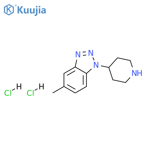 5-methyl-1-(piperidin-4-yl)-1H-1,2,3-benzotriazole dihydrochloride structure