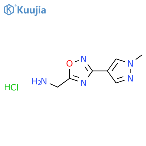 1-[3-(1-methyl-1H-pyrazol-4-yl)-1,2,4-oxadiazol-5-yl]methanamine hydrochloride structure