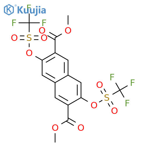 2,6-Naphthalenedicarboxylic acid, 3,7-bis[[(trifluoromethyl)sulfonyl]oxy]-, 2,6-dimethyl ester structure