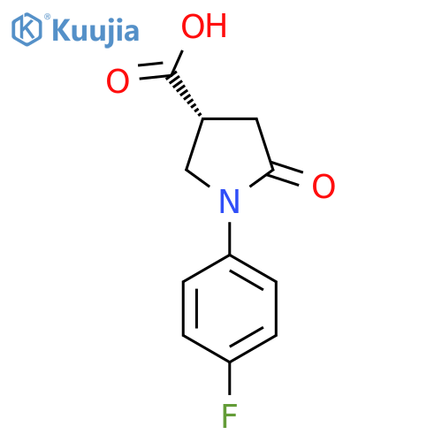 (3R)-1-(4-Fluorophenyl)-5-oxopyrrolidine-3-carboxylic acid structure