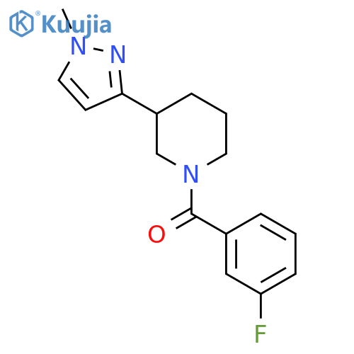 1-(3-fluorobenzoyl)-3-(1-methyl-1H-pyrazol-3-yl)piperidine structure