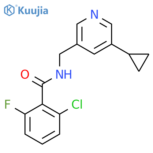 2-chloro-N-(5-cyclopropylpyridin-3-yl)methyl-6-fluorobenzamide structure