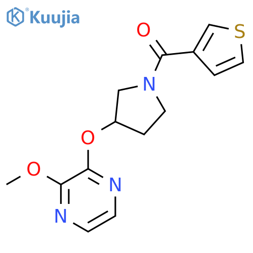 2-methoxy-3-{[1-(thiophene-3-carbonyl)pyrrolidin-3-yl]oxy}pyrazine structure