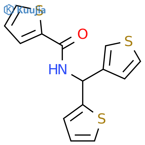 N-(thiophen-2-yl)(thiophen-3-yl)methylthiophene-2-carboxamide structure
