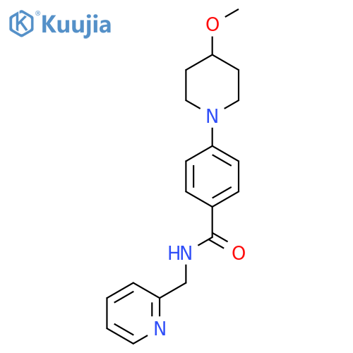 4-(4-methoxypiperidin-1-yl)-N-(pyridin-2-yl)methylbenzamide structure