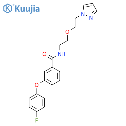3-(4-fluorophenoxy)-N-{2-2-(1H-pyrazol-1-yl)ethoxyethyl}benzamide structure