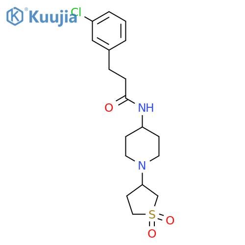 3-(3-chlorophenyl)-N-1-(1,1-dioxo-1lambda6-thiolan-3-yl)piperidin-4-ylpropanamide structure