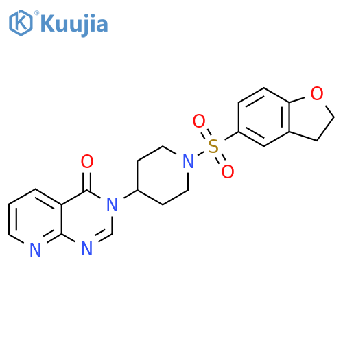 3-1-(2,3-dihydro-1-benzofuran-5-sulfonyl)piperidin-4-yl-3H,4H-pyrido2,3-dpyrimidin-4-one structure