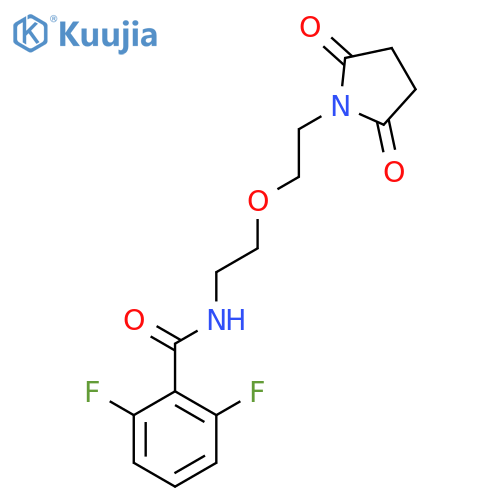 N-{2-2-(2,5-dioxopyrrolidin-1-yl)ethoxyethyl}-2,6-difluorobenzamide structure
