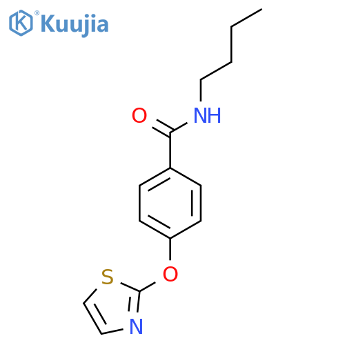 N-butyl-4-(1,3-thiazol-2-yloxy)benzamide structure